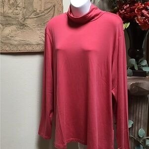 Red Turtleneck Long Sleeve Top NWT
